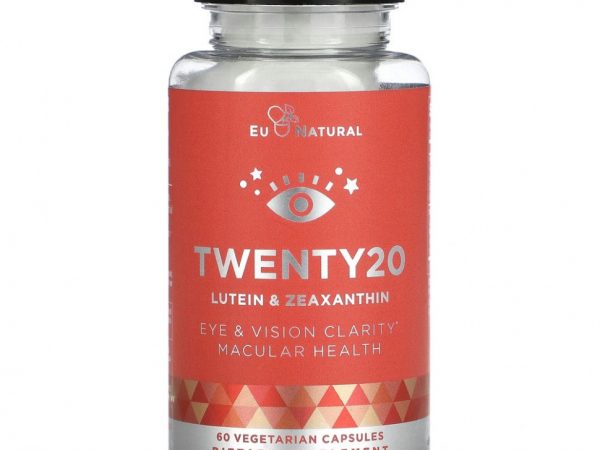 Eu Natural, Twenty20, лютеин и зеаксантин, 60 вегетарианских капсул