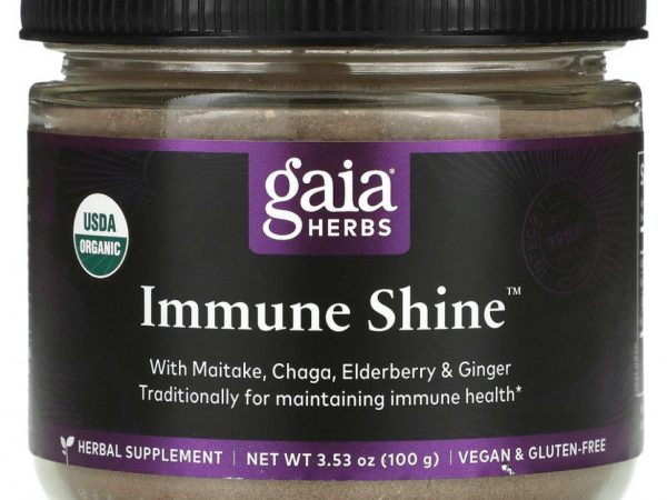 Gaia Herbs, Immune Shine, с майтаке, чагой, бузиной и имбирем, 100 г (3,53 унции)