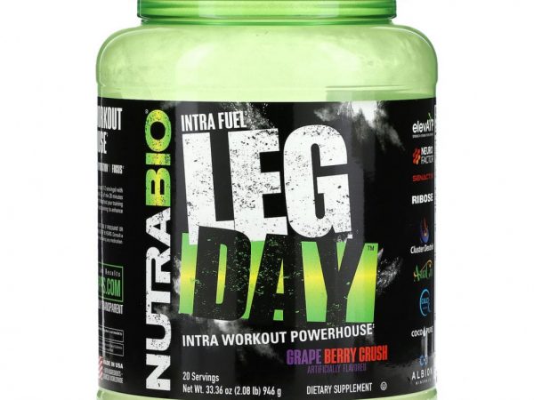 Nutrabio Labs, Intra Fuel Leg Day, Grape Berry Crush, 946 г (2,08 фунта)