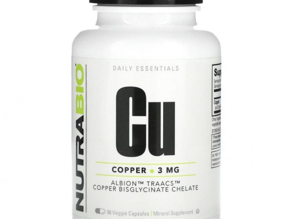 Nutrabio Labs, Медь, 3 мг, 90 растительных капсул