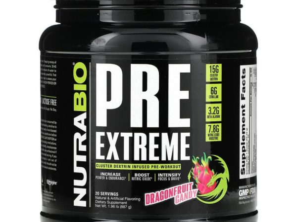 Nutrabio Labs, PRE Extreme, конфеты из драконьего фрукта, 887 г (1,96 фунта)