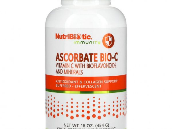 NutriBiotic, Immunity, аскорбат Bio-C, витамин C с биофлавоноидами и минералами, 454 г (16 унций)