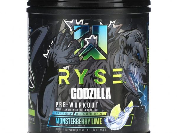 Ryse Supps, Godzilla, предтренировочная добавка, лайм из ягод, 792 г (27,9 унции)