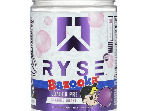 Ryse Supps, Loaded Pre, базука, классический виноград, 438 г (15,5 унции)