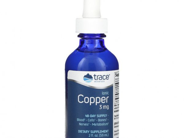 Trace Minerals ®, Ионная медь, 3 мг, 59 мл (2 жидк. Унции)