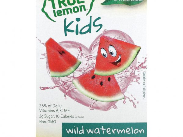 True Citrus, Kids, настоящий лимон, дикий арбуз, 10 пакетиков по 3,5 г (0,12 унции)