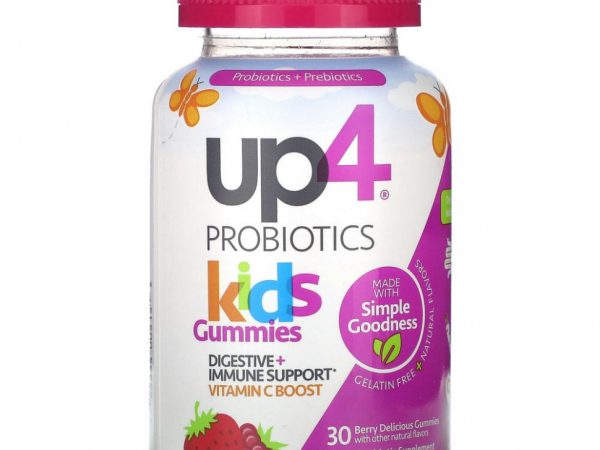 up4, Probiotics, детские жевательные мармеладки, со вкусом ягод, 30 жевательных таблеток