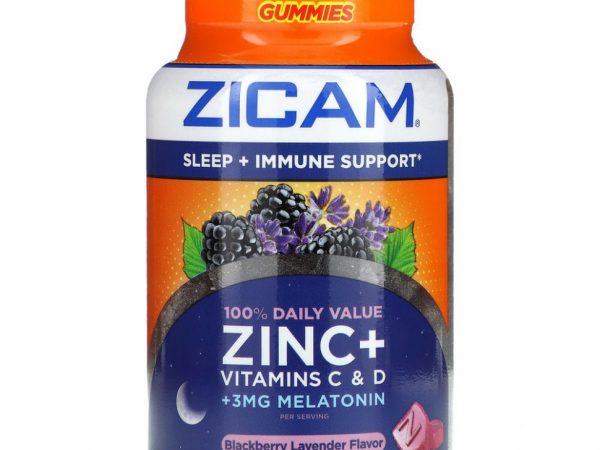Zicam, Sleep + иммунная поддержка, ежевика и лаванда, 70 жевательных таблеток