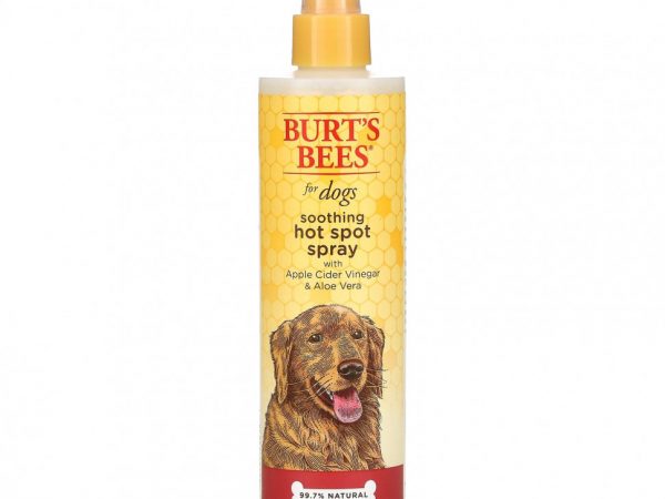 Burt's Bees, Успокаивающий спрей для собак с яблочным уксусом и алоэ вера, 10 жидких унций (296 мл)
