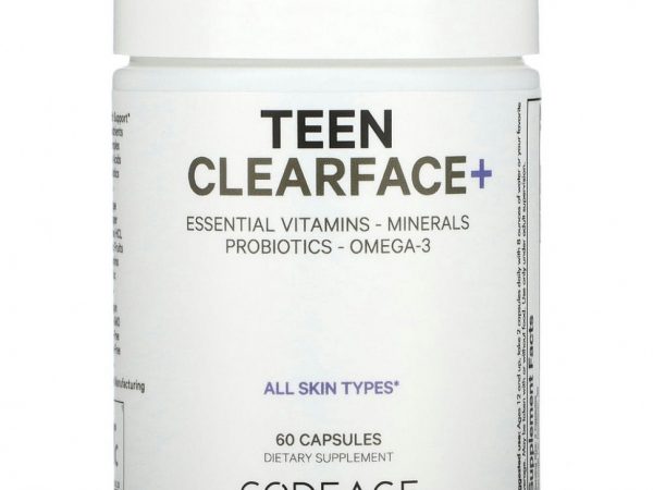 Codeage, Teen Clearface Vitamins, для всех типов кожи, 60 капсул