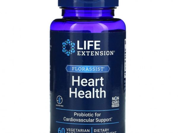 Life Extension, Florassist, для здоровья сердца, 60 растительных капсул