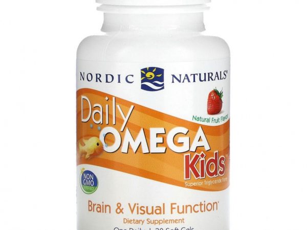 Nordic Naturals, омега для детей, для ежедневного употребления, со вкусом натуральных фруктов, 500 мг, 30 капсул