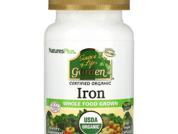 NaturesPlus, Источник жизни Сад, Железо, 30 веганских капсул