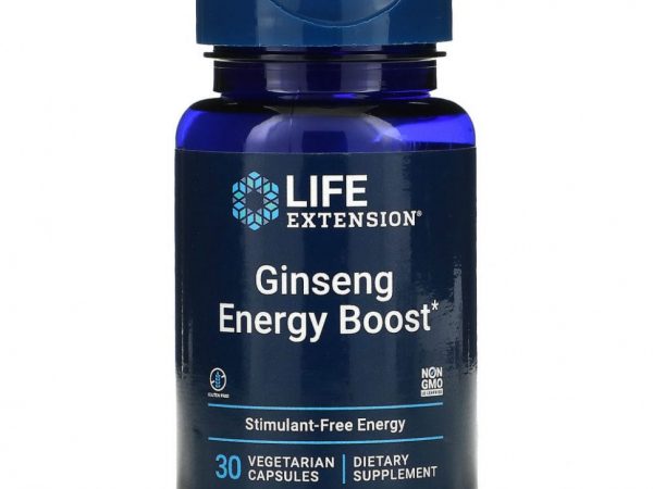 Life Extension, Ginseng Energy Boost, добавка с женьшенем для повышения уровня энергии, 30 вегетарианских капсул
