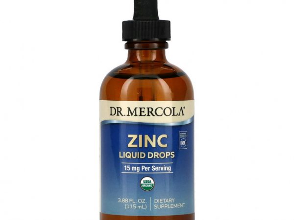 Dr. Mercola, цинк, 15 мг, 115 мл (3,88 жидк. унции)