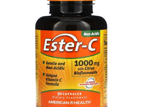 American Health, Ester-C с цитрусовыми биофлавоноидами, 1000 мг, 90 капсул