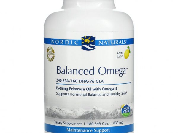 Nordic Naturals, Balanced Omega, со вкусом лимона, 830 мг, 180 мягких желатиновых капсул