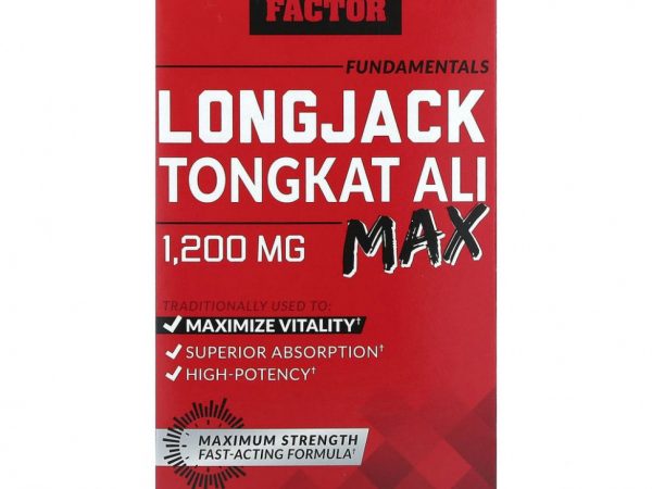Force Factor, Fundamentals, LongJack Tongkat Ali Max, 1200 мг, 60 растительных капсул