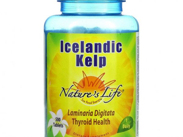 Nature's Life, Icelandic Kelp (Исландские бурые водоросли), 500 таблеток