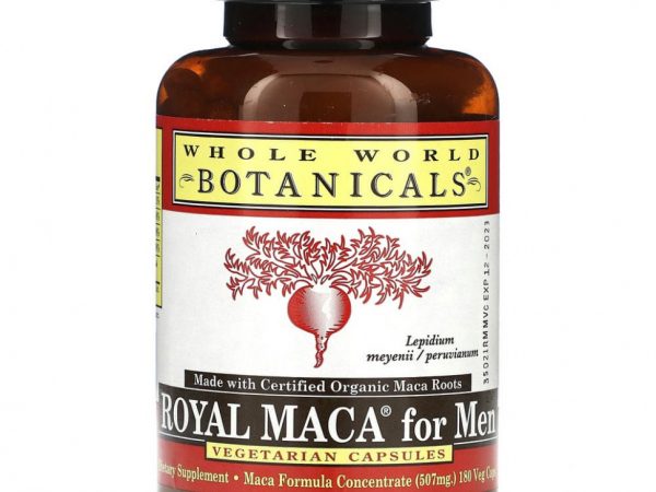 Whole World Botanicals, Royal Maca for Men, 500 mg, 180 Gelatinized Veggie Caps