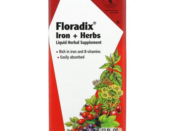 Gaia Herbs, Floradix, железо и травы, 700 мл (23 жидк. унции)