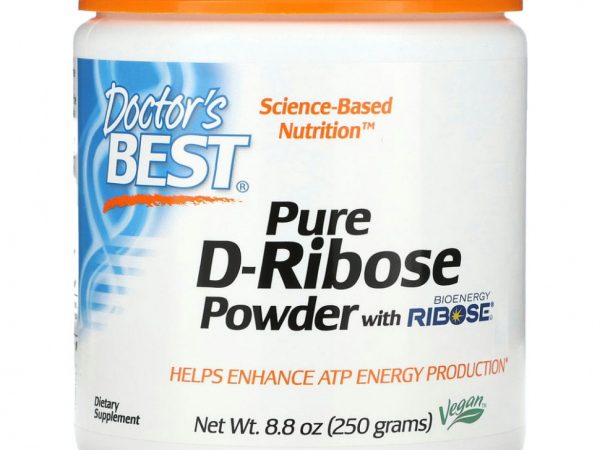 Doctor's Best, чистый порошок D-рибозы с BioEnergy Ribose, 250 г (8,8 унции)