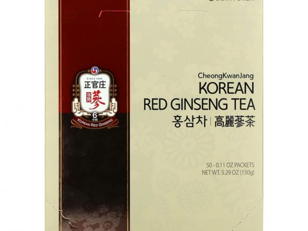 Cheong Kwan Jang, чай из корейского красного женьшеня, 50 пакетиков, 3 г (0,105 унции) каждый