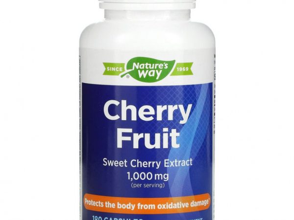 Nature's Way, Cherry Fruit, экстракт черешни, 500 мг, 180 капсул