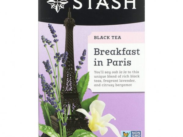 Stash Tea, черный чай, «Завтрак в Париже», 18 чайных пакетиков, 36 г (1,2 унции)
