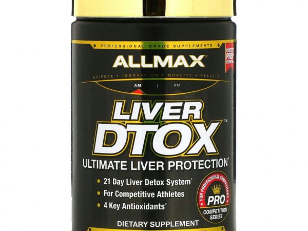 ALLMAX Nutrition, Детоксикация печени с силимарином высокой эффективности (расторопша) и куркумой (95% куркумина), 42 капсулы