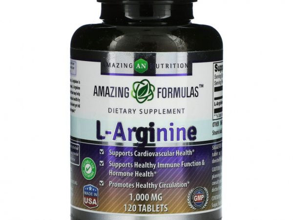 Amazing Nutrition, L-аргинин, 1000 мг, 120 таблеток