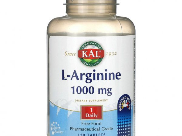 KAL, L-аргинин, 1000 мг, 120 таблеток