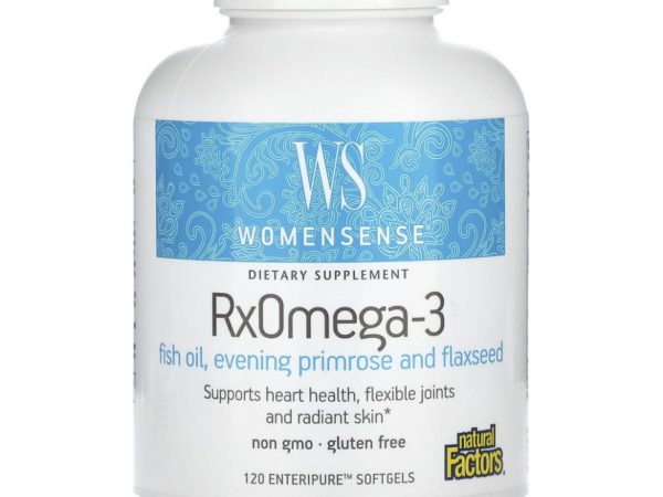 Natural Factors, WomenSense, RxOmega-3, 120 мягких таблеток Enteripure