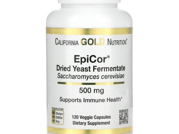 California Gold Nutrition, EpiCor, сухой дрожжевой ферментат, 500 мг, 120 растительных капсул