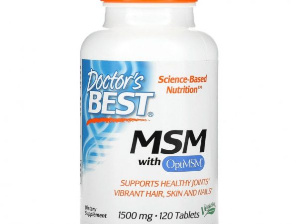 Doctor's Best, МСМ с OptiMSM, 1500 мг, 120 таблеток