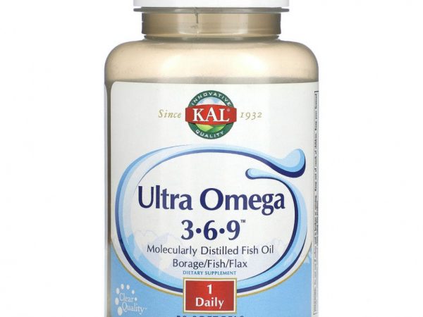 KAL, Ultra Omega 3, 6, 9, 50 мягких таблеток