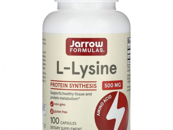 Jarrow Formulas, L-лизин, 500 мг, 100 капсул
