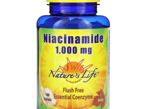 Nature's Life, Ниацинамид, 1000 мг, 100 таблеток