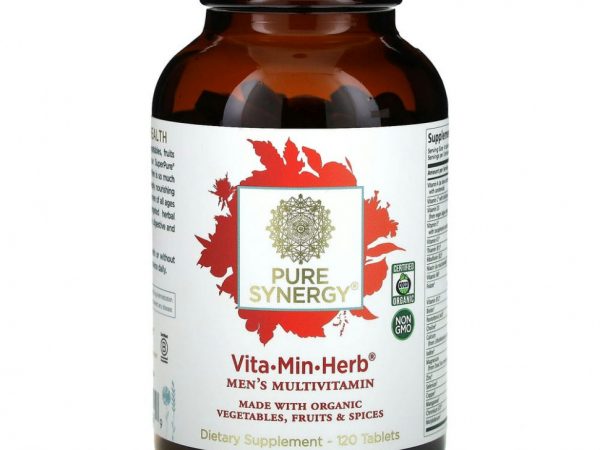 Pure Synergy, Vita·Min·Herb, мультивитамины для мужчин, 120 таблеток