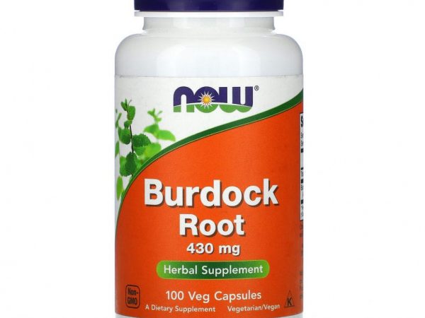 NOW Foods, корень лопуха, 430 мг, 100 вегетарианских капсул