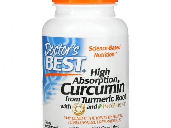 Doctor's Best, легкоусвояемый куркумин, 500 мг, 120 капсул