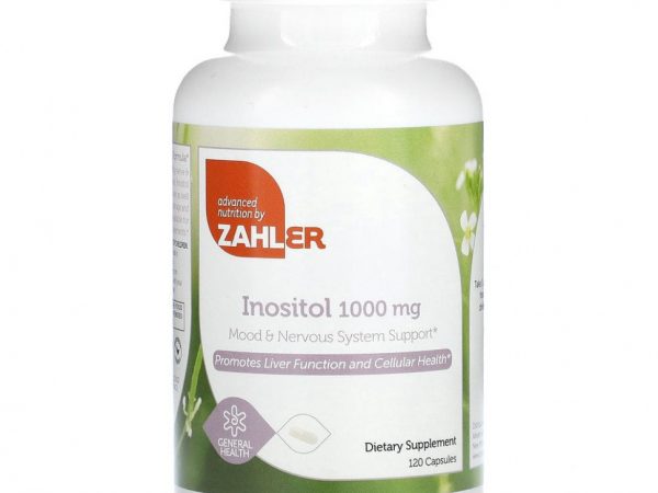 Zahler, Инозитол, 1000 мг, 120 капсул
