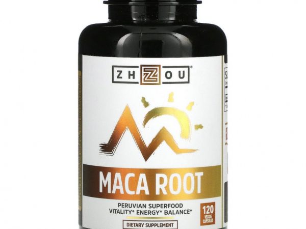 Zhou Nutrition, Органический корень мака, 120 растительных капсул