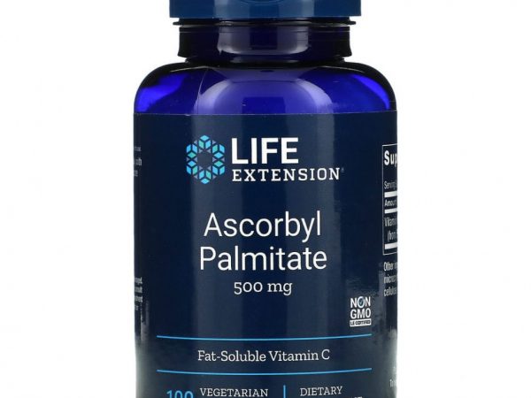 Life Extension, аскорбил пальмитат, 500 мг, 100 вегетарианских капсул