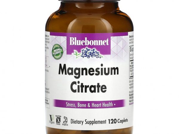 Bluebonnet Nutrition, Цитрат магния, 120 капсул