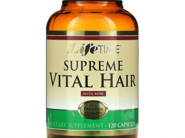LifeTime Vitamins, Supreme Vital Hair с MSM, 120 капсул