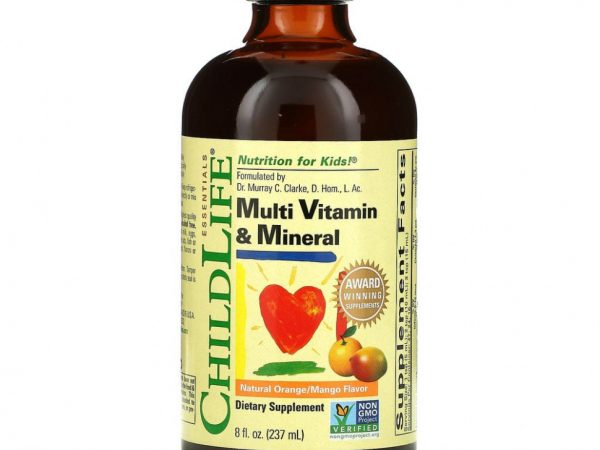 ChildLife, Важные питательные вещества, мультивитамины и минералы, вкус натурального апельсина и манго, 237 мл