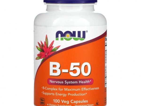 NOW Foods, B-50, 100 растительных капсул