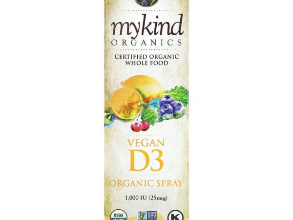 Garden of Life, MyKind Organics, веганский спрей с витамином D3, ваниль, 25 мкг (1000 МЕ), 58 мл (2 жидк. Унции)