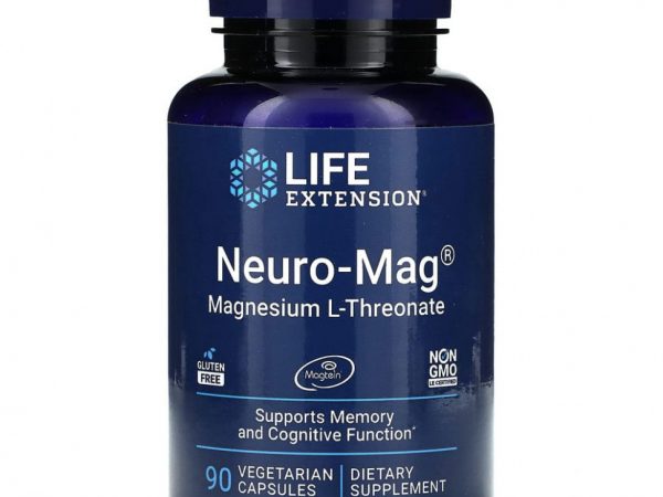 Life Extension, Neuro-Mag, L-треонат магния, 90 вегетарианских капсул